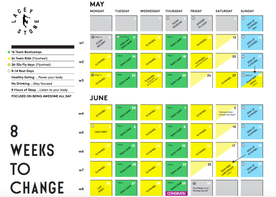 8 weeks 2017 calendar